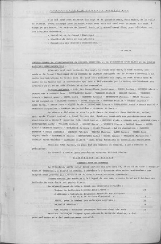Conseil municipal.-Registre des délibérations du 22 mars 1977 au 27 février 1983