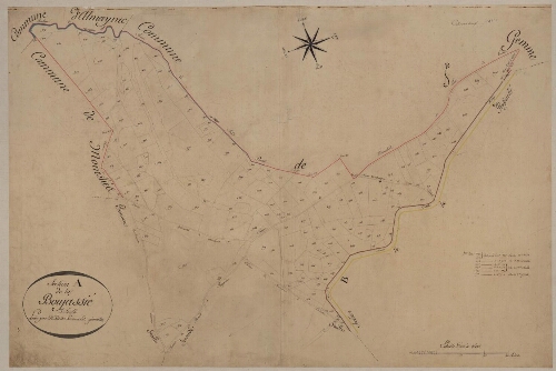 Plan cadastral parcellaire de 1811. Section A de la Boujassié – Feuille 3