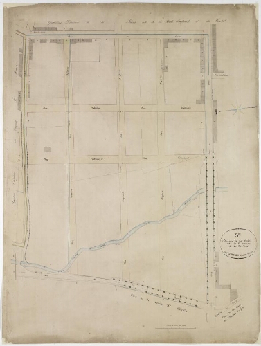 Plan général d'alignement de la ville de Carmaux.-5ème Division de la plaine coté de la verrerie et de la gare