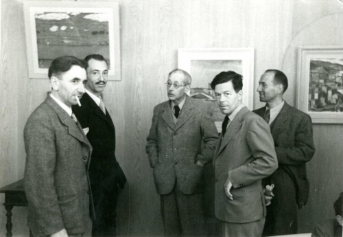 Jules Cavaillès, Kostia Terechkovitch et Pierre Bonnard à Cannes en 1942.