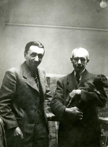 Jules Cavaillès, Pierre Bonnard et son chien Ubu.