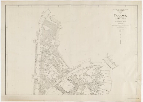 M.R.L. CARMAUX. Plan topographique régulier au 1/500._ Secteur limité à l'Ouest par l'avenue Albert-Thomas, incluse._Plan partiel, feuille 1