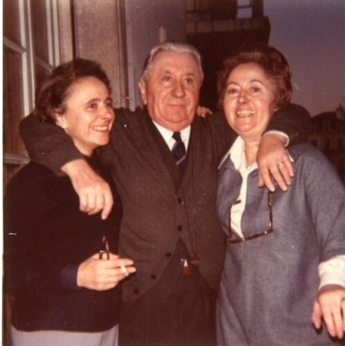 Jules Cavaillès et ses filles Touti et Jeanine.