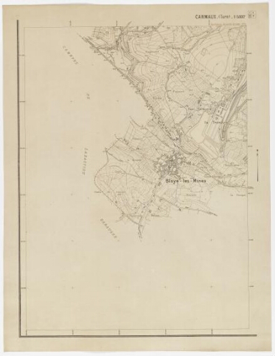 M.R.U. CARMAUX._ Plan topographique expédié au 1/5000. Zone sud-ouest, feuille 3