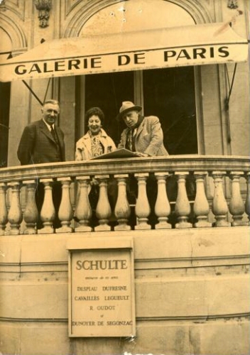 Jules Cavaillès avec Dunoyer de Seygonzac à la Galerie de Paris.