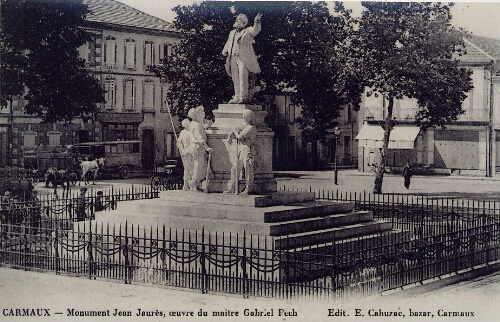 Le monument Jean-Jaurès, œuvre du maître Gabriel Pech.