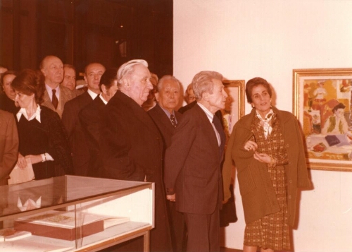 Vernissage d'un Salon d'automne en 1976.