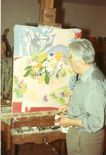 Peinture sur chevalet de Jules Cavaillès réalisée en 1970.