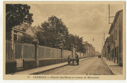 L'hôpital des mines et l'avenue de Monestiès.