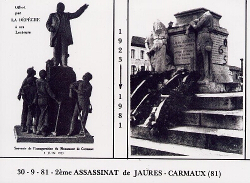 30.09.1981. 2ème assassinat de Jaurès – Carmaux (81).