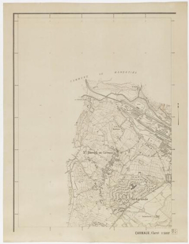 M.R.U. CARMAUX._ Plan topographique expédié au 1/5000._Zone nord-ouest_feuille 1