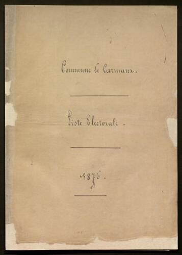 Liste électorale.-1876.