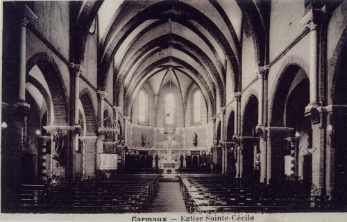 L'église Sainte-Cécile. Vue intérieure.
