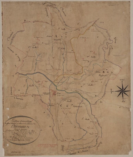 Plan cadastral parcellaire de 1811. Tableau d'assemblage