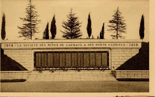 Le parc du Pré-Grand. Le monument du Souvenir, 1928.