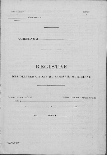 Conseil municipal.-Registre des délibérations du 10 septembre 1916 au 17 avril 1922